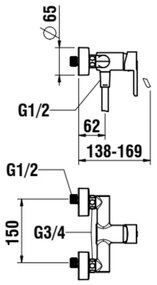 LAUFEN H3310810041311 - Sprchová súprava s batériou LUA lesklý chróm