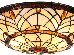 Tiffany stropné svietidlo - stropnica BEIGE Prezent 1712 Ø40*12