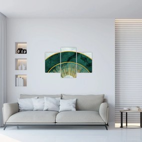 Obraz - Tvary so zlatou textúrou (90x60 cm)