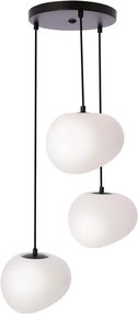 Čierno-biele závesné svietidlo ø 42 cm Stones – Candellux Lighting