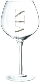 Poháre na víno so strieborným nápisom Vin Silver - Ø 10*22 cm