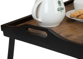 Podnos AURELIA RUSTIC čierny / hnedý