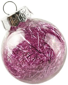 DECOLED Sada ozdob, prům. 6 cm, fialová