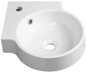 Biele okrúhle umývadlo z liateho mramoru 38x38 cm Kaori – Sapho