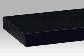Autronic -  Polička nástenná 120 cm, MDF, farba čierny vysoký lesk, baleno v ochranej fólii - P-002 B