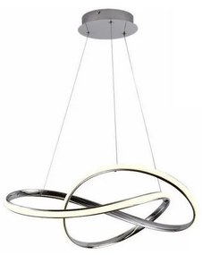 LED Stmievateľný luster na lanku LED/70W/230V 3000-6500K chróm + diaľkové ovládanie