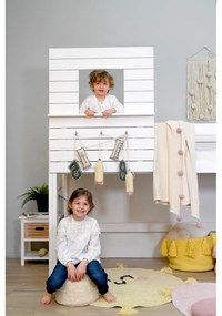 Žltý prateľný ručne tkaný bavlnený detský koberec ø100 cm You're My Sunshine – Lorena Canals