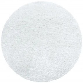 Ayyildiz koberce Kusový koberec Brilliant Shaggy 4200 Snow kruh - 80x80 (priemer) kruh cm
