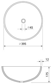Čierne sklenené okrúhle umývadlo ø 39,5 cm Marac – Sapho