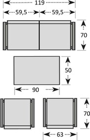 Doppler BELLARIA LOUNGE, 2+1+1