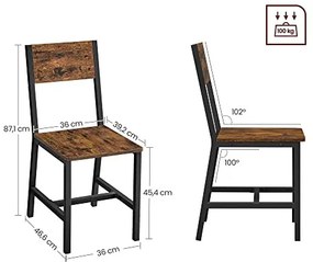 Set dvoch jedálenských stoličiek LDC092B01V1 (2 ks)