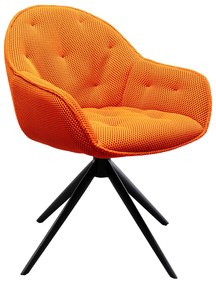 Carlito otočné kreslo oranžové