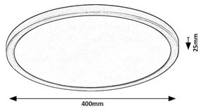 Rabalux 71097 stropné Slim LED svietidlo Gonzalo 36 W, čierna