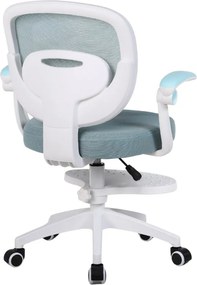 Detská otočná stolička Neoseat JUNI 008 s podnožou — látka, modrá