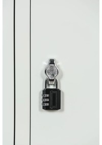 Šatníková skrinka s úložnými boxmi, 2 boxy, 1850 x 300 x 500 mm, otočný zámok, laminované dvere, breza