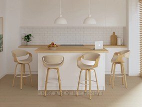 Barová stolička Bendover (béžová). Akcia -16%. Vlastná spoľahlivá doprava až k Vám domov. 1136372