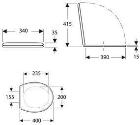 Geberit, GEBERIT Bambini WC sedátko, duroplast, nerez panty, bílá, 573334000