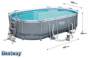 BESTWAY Bazén Power Steel  424 x 250 x 100 cm - 56620