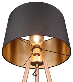 Hnedá stojacia lampa s poličkou (výška 152 cm) Colette – Trio