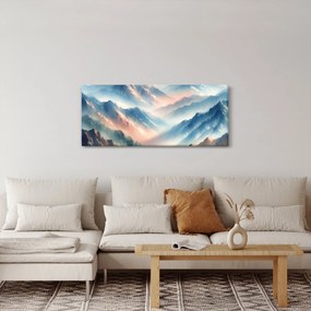 Obraz - Akvarelové hory (120x50 cm)