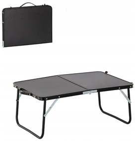 Skladací kempingový turistický stôl Komo 60 cm čierny matný