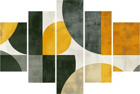 Obraz - Abstrakcia v olivovej farbe (150x105 cm)