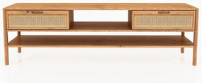 TV stolík z dubového dreva 204x64 cm Pola - The Beds