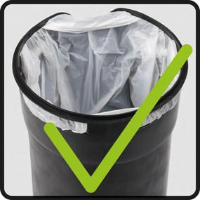 Čierny odpadkový kôš Wenko Leman, 5 l
