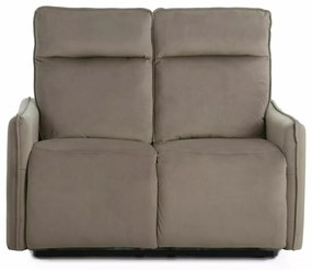 Polohovací dvoumístná pohovka Travis Velvet 127 cm tmavě béžová