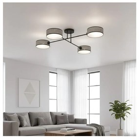 Prisadený luster MAGA 4xE14/10W/230V sivý