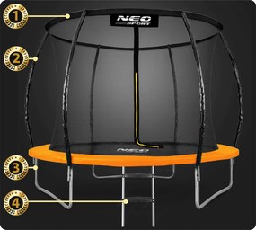 Detská záhradná trampolína 8ft/252cm Neo-Sport NS-08C201