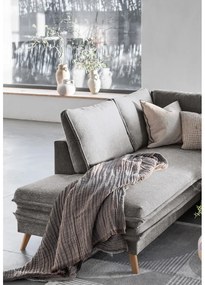 Sivá rozkladacia rohová pohovka (ľavý roh) Charming Charlie – Miuform