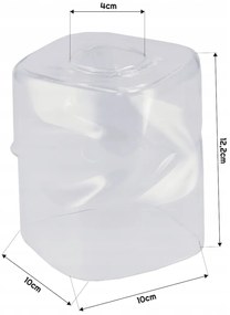 BERGE LED luster stropné svietidlo 5xE27, skladací, priehľadný sklenený štvorec