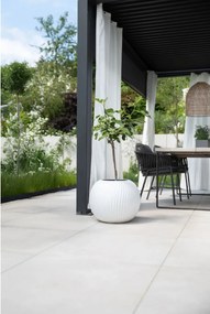 Dizajnový kvetináč VITRO, sklolaminát, priemer 50 cm, biely