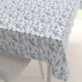 Biante Teflónový obdĺžnikový obrus TF-088 Levandule na bielom 120x140 cm