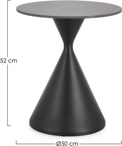 Okrúhly odkladací stolík s doskou v dekore mramoru ø 50 cm Joona – Bizzotto