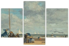 Obraz - Eugène Boudin, Beach  at Trouville, reprodukcia (90x60 cm)
