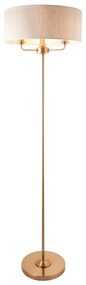 Endon 110724 - Stojacia lampa HIGHCLERE 1xE14/40W/230V béžová/mosadz