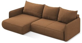 Oranžová rozkladacia/s úložným priestorom rohová pohovka (ľavý roh) Nanea – Makamii