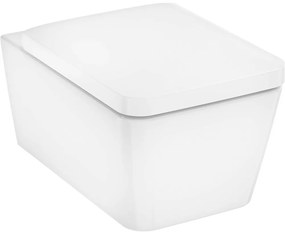 HANSGROHE EluPura Q závesné WC s AquaFall Flush, biela, s povrchom SmartClean + WC sedátko s poklopom, s QuickRelease a Softclosing, 61117450
