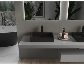 Mexen Ava, umývadlo na dosku z konglomerátu 1/O 50 x 38 cm, čierna matná, 23015071