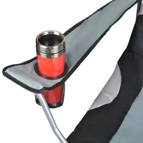 Malatec 2300 Záhradná a kempingová stolička čalúnená šedá