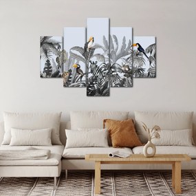 Obraz - Ilustrovaná džungľa (150x105 cm)