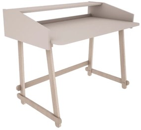 Písací stôl na drevených nohách do detskej izby BASIC kašmírový