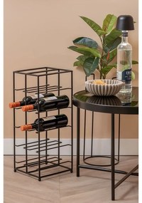 Čierny kovový regál na víno počet fliaš 10 25x57x22,5 cm Dual Floor – PT LIVING