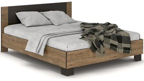 Manželská posteľ s roštom Verify LB-160 160x200 cm - dub april / wenge