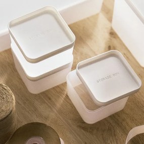 Sada troch úložných boxov GIZMO biele 883472