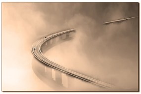 Obraz na plátne - Most v hmle 1275FA (100x70 cm)