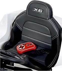 LEAN CARS BMW X6 Batéria Auto Biela koža, EVA