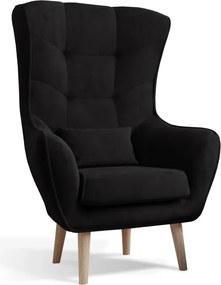 Moderné kreslo ARTUR, čierna (Mat Velvet 99)